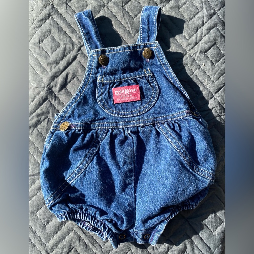 Genuine OshKosh B'gosh Classic Blue Baby Bubble Overalls